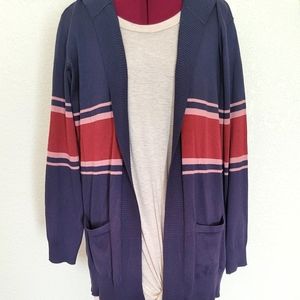 Hippie Rose Gray, Stripped, cardigan Hoody...M